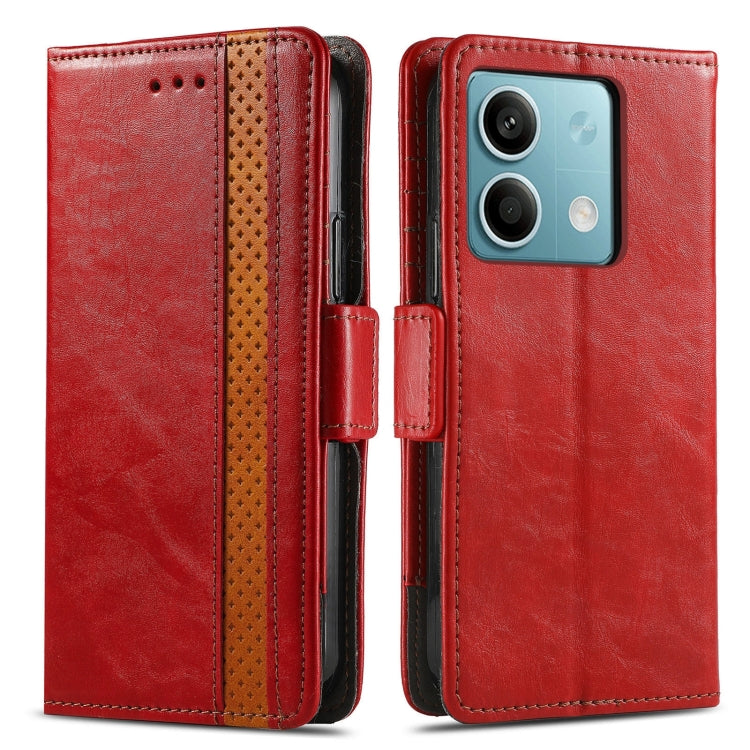 For Xiaomi Redmi Note 13 4G CaseNeo Splicing Dual Magnetic Buckle Leather Phone Case