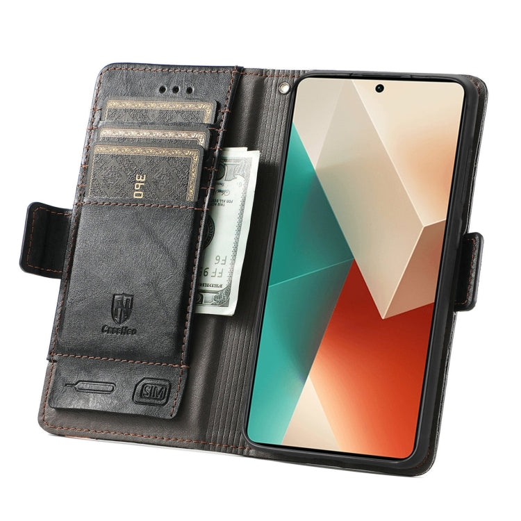 For Xiaomi Redmi Note 13 Pro 4G CaseNeo Splicing Dual Magnetic Buckle Leather Phone Case