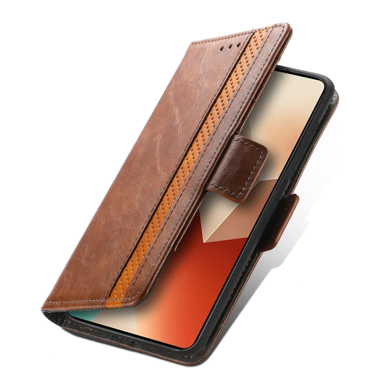 For Xiaomi Redmi Note 13 Pro 4G CaseNeo Splicing Dual Magnetic Buckle Leather Phone Case