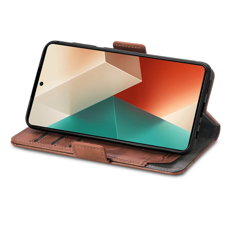 For Xiaomi Redmi Note 13 Pro 4G CaseNeo Splicing Dual Magnetic Buckle Leather Phone Case