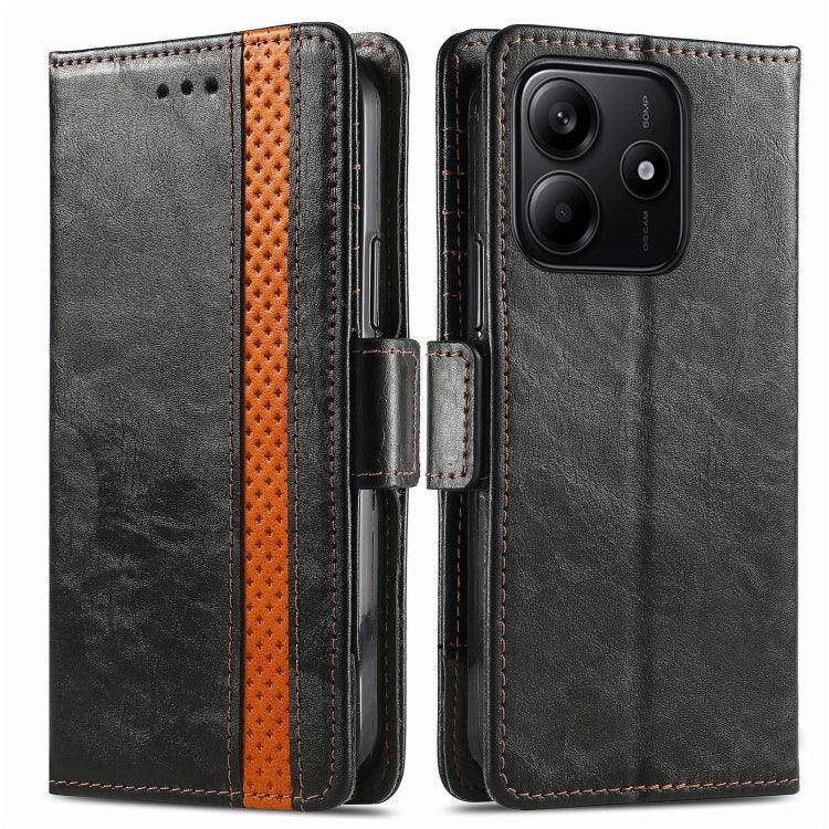 For Xiaomi Redmi Note 14 5G CaseNeo Splicing Dual Magnetic Buckle Leather Phone Case