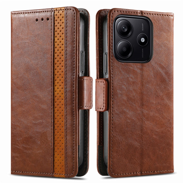 For Xiaomi Redmi Note 14 5G CaseNeo Splicing Dual Magnetic Buckle Leather Phone Case