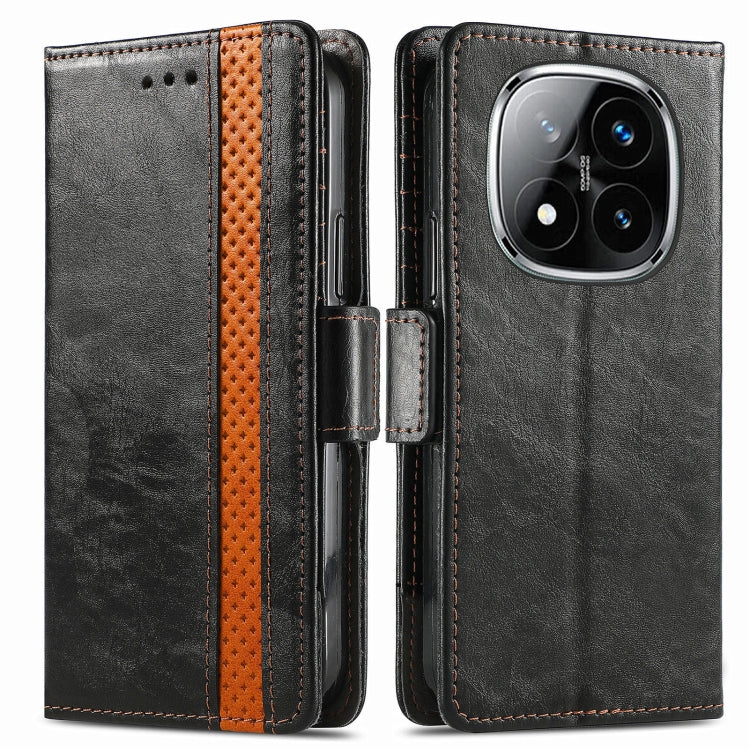 For Xiaomi Redmi Note 14 Pro 5G CaseNeo Splicing Dual Magnetic Buckle Leather Phone Case