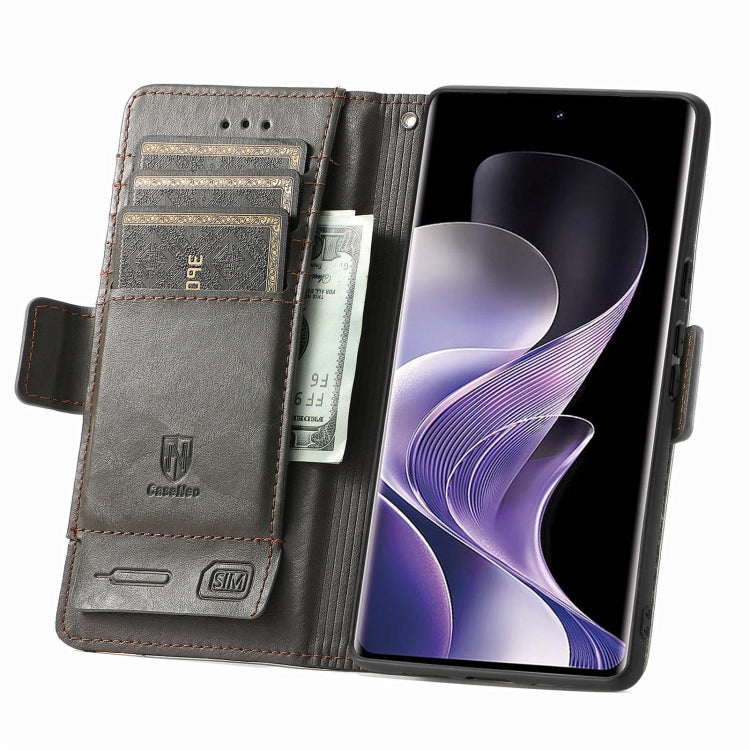 For Xiaomi Redmi Note 14 Pro 5G CaseNeo Splicing Dual Magnetic Buckle Leather Phone Case