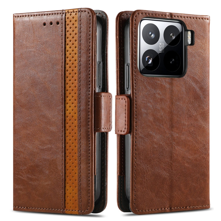 For Xiaomi 15 CaseNeo Splicing Dual Magnetic Buckle Leather Phone Case