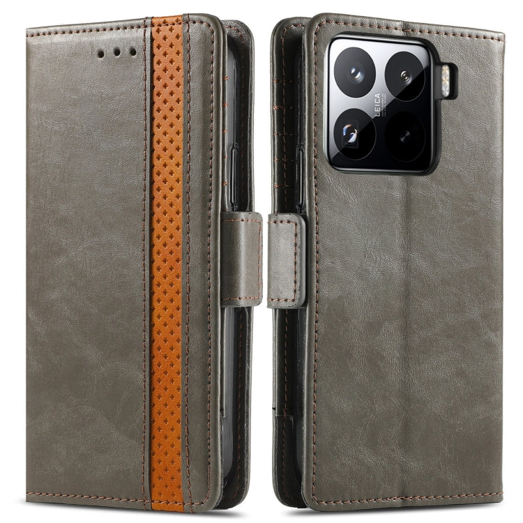 For Xiaomi 15 CaseNeo Splicing Dual Magnetic Buckle Leather Phone Case