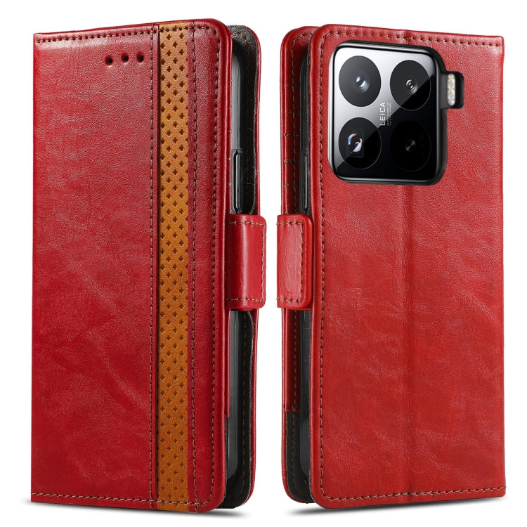 For Xiaomi 15 CaseNeo Splicing Dual Magnetic Buckle Leather Phone Case