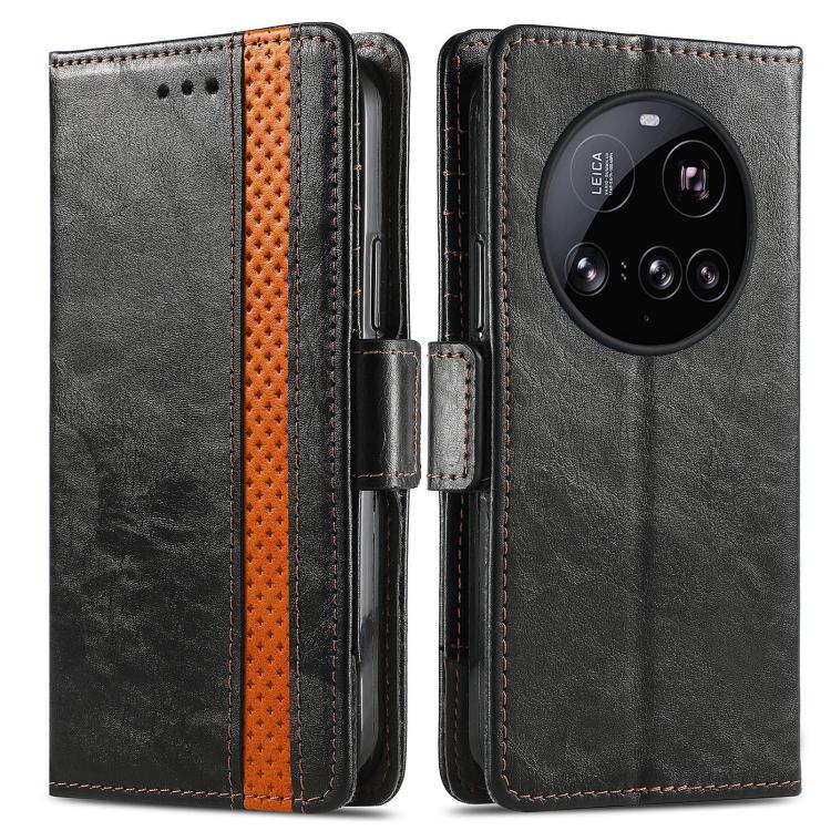 For Xiaomi 15 Ultra CaseNeo Splicing Dual Magnetic Buckle Leather Phone Case