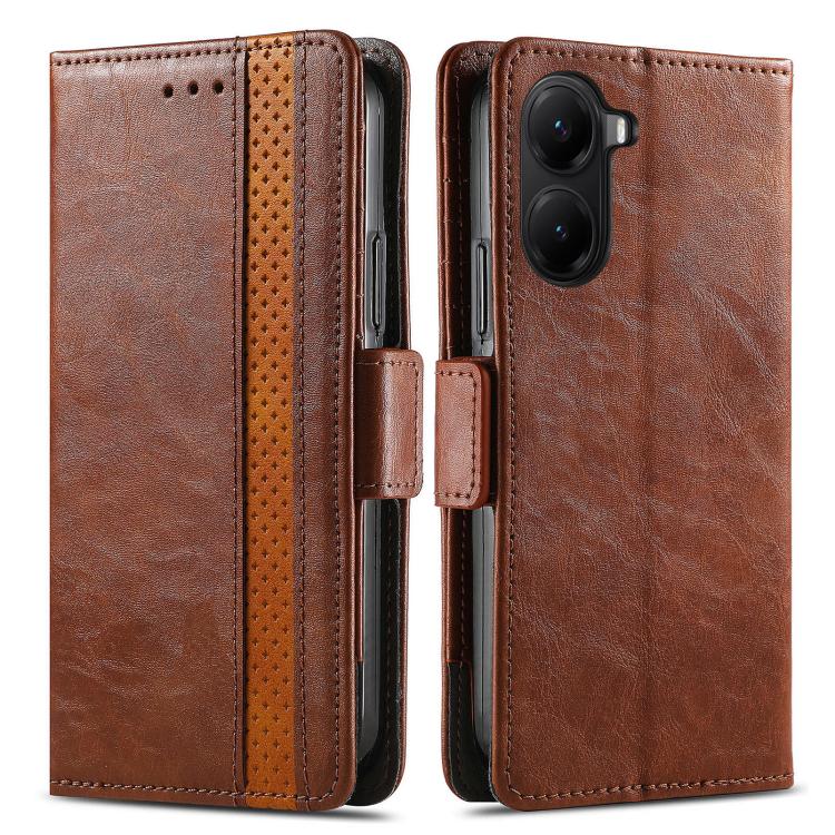 For Redmi Turbo 4 CaseNeo Splicing Dual Magnetic Buckle Leather Phone Case