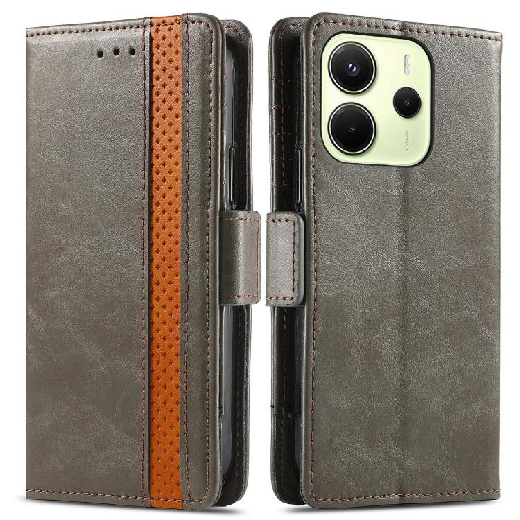 For Redmi Note 14 4G 164.84mm CaseNeo Splicing Dual Magnetic Buckle Leather Phone Case