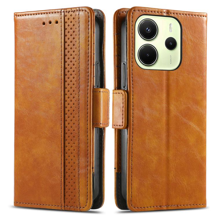 For Redmi Note 14 4G 164.84mm CaseNeo Splicing Dual Magnetic Buckle Leather Phone Case