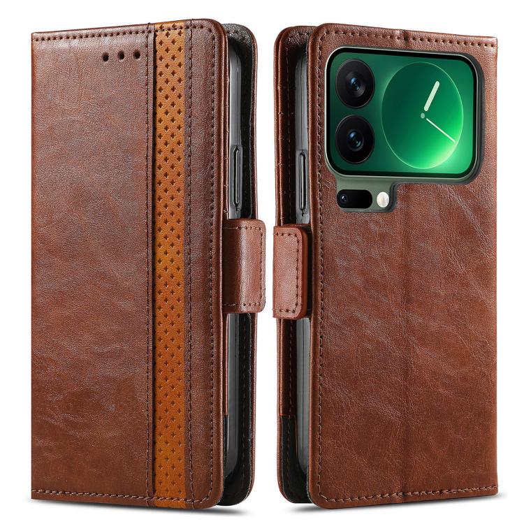 For Xiaomi 17 Pro CaseNeo Splicing Dual Magnetic Buckle Leather Phone Case