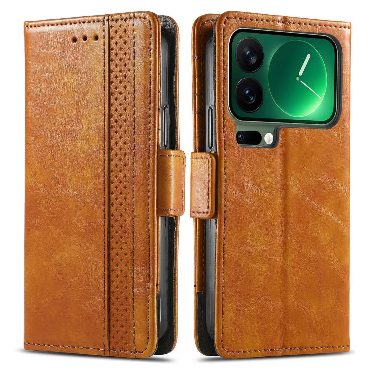 For Xiaomi 17 Pro Max CaseNeo Splicing Dual Magnetic Buckle Leather Phone Case
