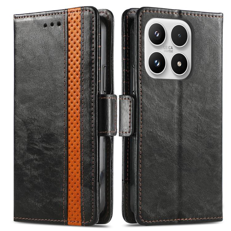 For Xiaomi 17 CaseNeo Splicing Dual Magnetic Buckle Leather Phone Case