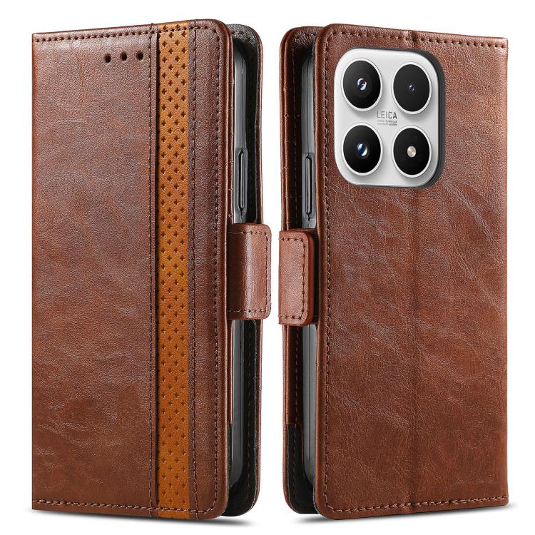 For Xiaomi 17 CaseNeo Splicing Dual Magnetic Buckle Leather Phone Case