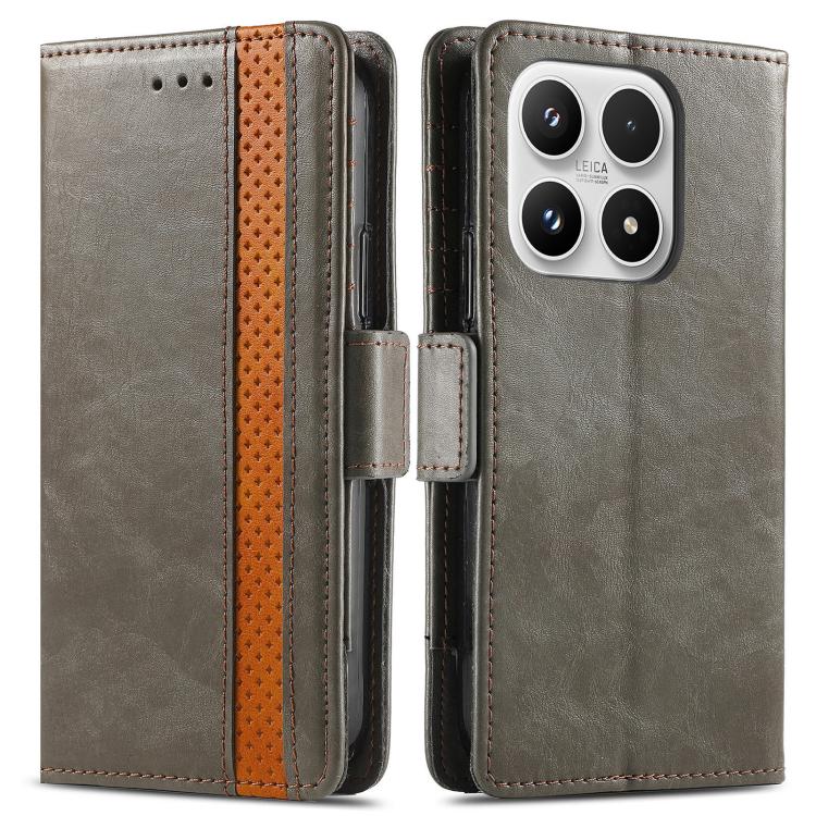 For Xiaomi 17 CaseNeo Splicing Dual Magnetic Buckle Leather Phone Case