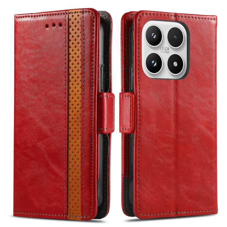 For Xiaomi 17 CaseNeo Splicing Dual Magnetic Buckle Leather Phone Case