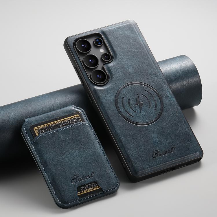 For Samsung Galaxy S25 Ultra 5G Suteni H15  Oil Eax Leather Detachable Wallet Back Phone Case