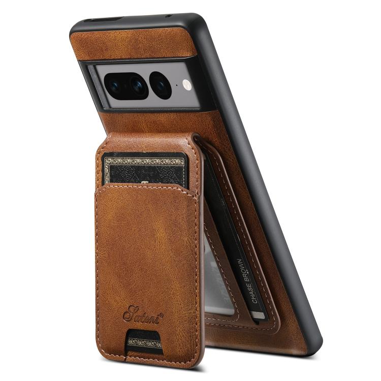 For Google Pixel 10 Pro Suteni H15 Oil Eax Leather Detachable Wallet Back Phone Case
