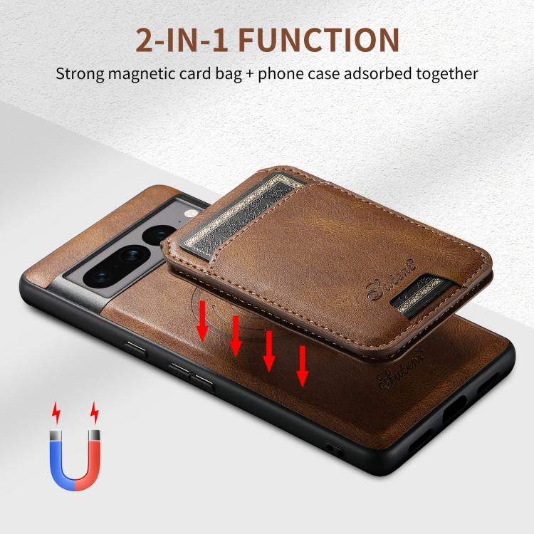 For Google Pixel 10 Pro Suteni H15 Oil Eax Leather Detachable Wallet Back Phone Case