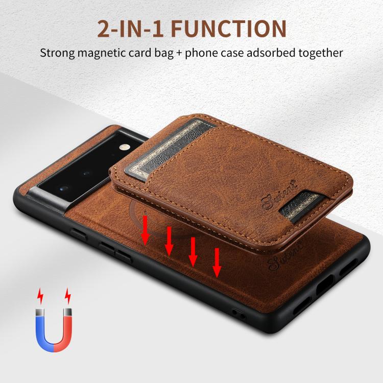 For Google Pixel 9 Suteni H16 Litchi Texture Leather Detachable Wallet Back Phone Case