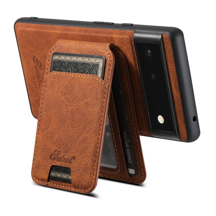 For Google Pixel 9 Pro Suteni H16 Litchi Texture Leather Detachable Wallet Back Phone Case