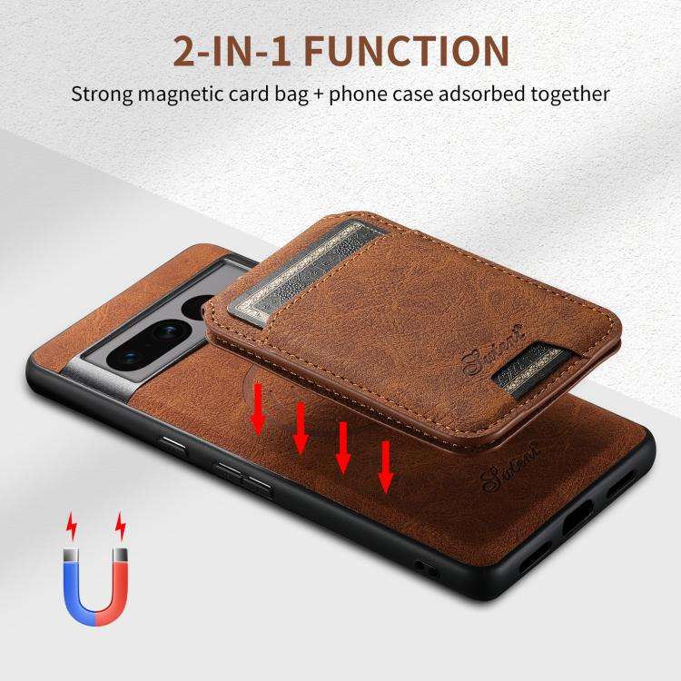 For Google Pixel 10 Pro Suteni H16 Litchi Texture Leather Detachable Wallet Back Phone Case