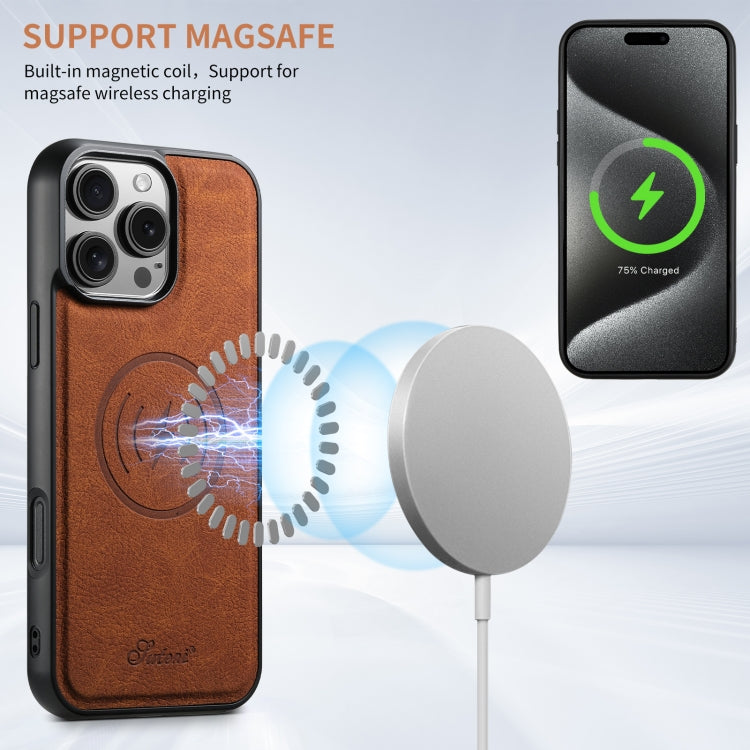 For iPhone 16 Pro Suteni H16 Litchi Texture Leather Detachable Wallet Back Phone Case