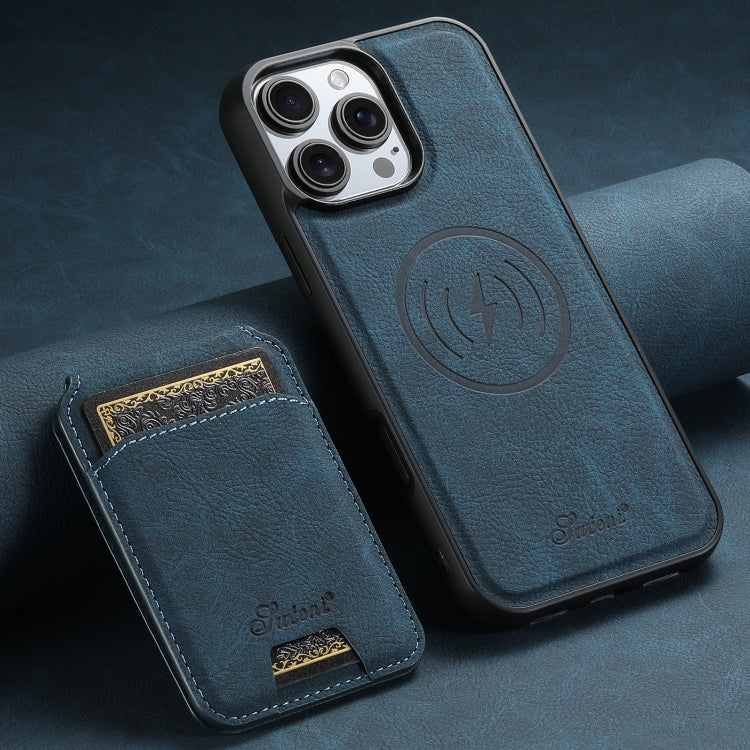 For iPhone 16 Pro Suteni H16 Litchi Texture Leather Detachable Wallet Back Phone Case