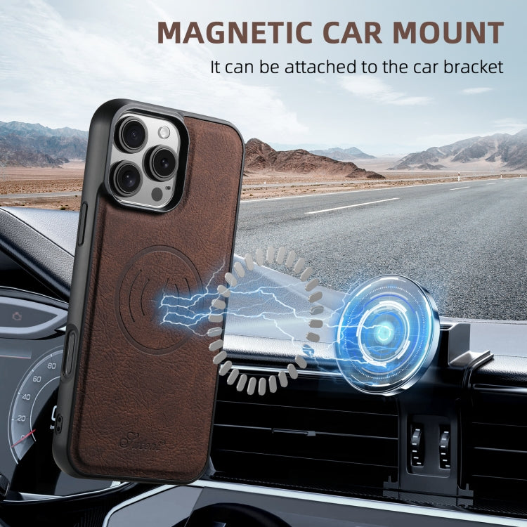 For iPhone 16 Plus Suteni H16 Litchi Texture Leather Detachable Wallet Back Phone Case