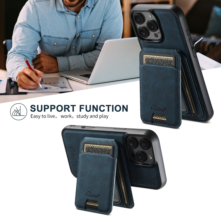 For iPhone 16 Plus Suteni H16 Litchi Texture Leather Detachable Wallet Back Phone Case