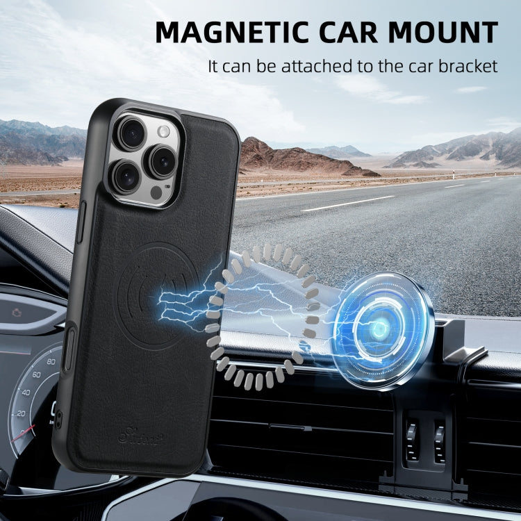 For iPhone 16 Pro Max Suteni H16 Litchi Texture Leather Detachable Wallet Back Phone Case
