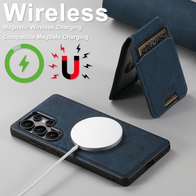 For Samsung Galaxy S25 5G Suteni H16 Litchi Texture Leather Detachable Wallet Back Phone Case