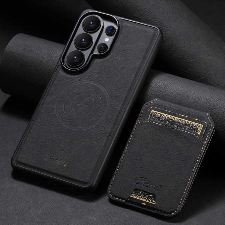 For Samsung Galaxy S26+ 5G Suteni H16 Litchi Texture Leather Detachable Wallet Back Phone Case