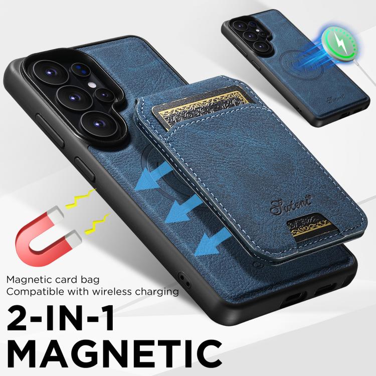 For Samsung Galaxy S26+ 5G Suteni H16 Litchi Texture Leather Detachable Wallet Back Phone Case
