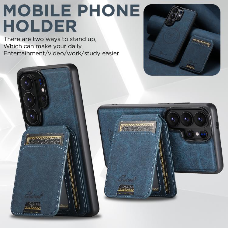 For Samsung Galaxy S26+ 5G Suteni H16 Litchi Texture Leather Detachable Wallet Back Phone Case