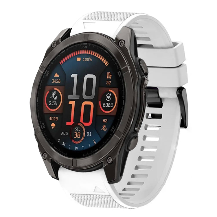 For Garmin Fenix 8 AMOLED 51mm Quick Release 26mm Silicone Watch Band