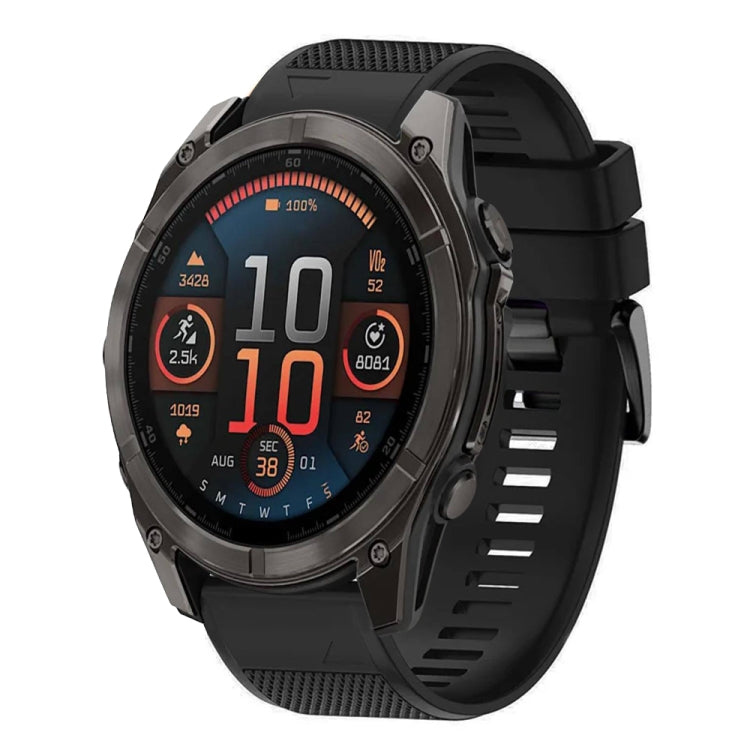 For Garmin Fenix 8 AMOLED 51mm Quick Release 26mm Silicone Watch Band