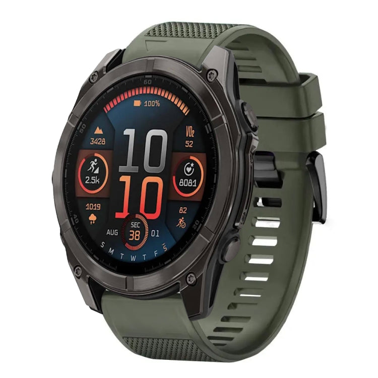 For Garmin Fenix 8 AMOLED 51mm Quick Release 26mm Silicone Watch Band