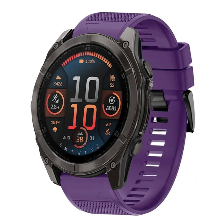 For Garmin Fenix 8 AMOLED 51mm Quick Release 26mm Silicone Watch Band