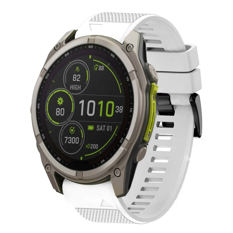 For Garmin Fenix 8 MIP 51mm Quick Release 26mm Silicone Watch Band