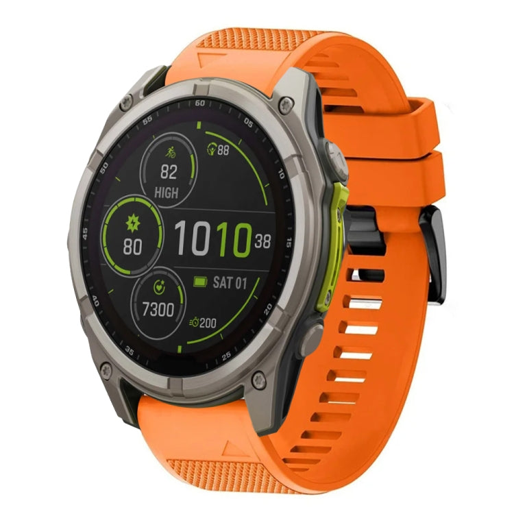 For Garmin Fenix 8 MIP 51mm Quick Release 26mm Silicone Watch Band