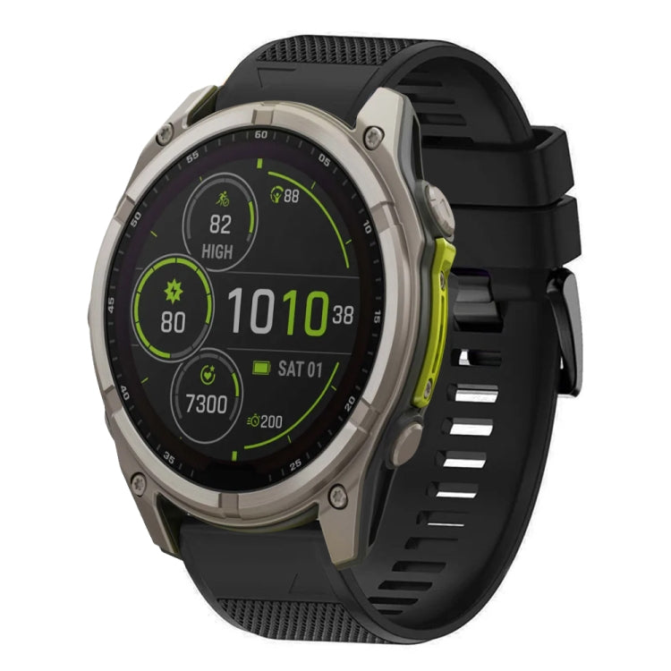 For Garmin Fenix 8 MIP 51mm Quick Release 26mm Silicone Watch Band