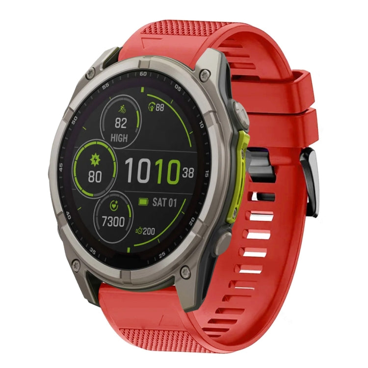 For Garmin Fenix 8 MIP 51mm Quick Release 26mm Silicone Watch Band