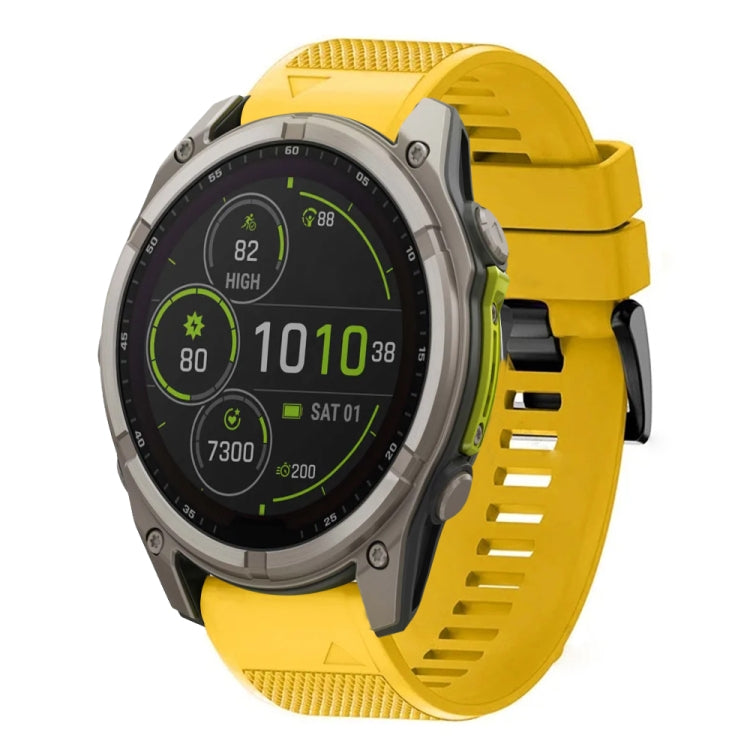 For Garmin Fenix 8 MIP 51mm Quick Release 26mm Silicone Watch Band
