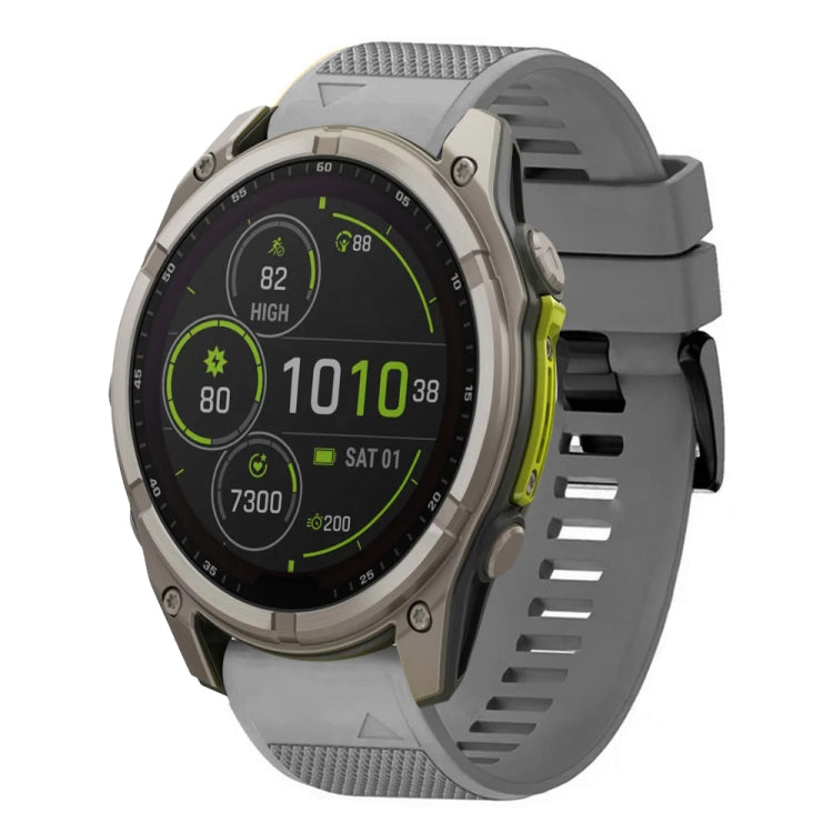 For Garmin Fenix 8 MIP 51mm Quick Release 26mm Silicone Watch Band