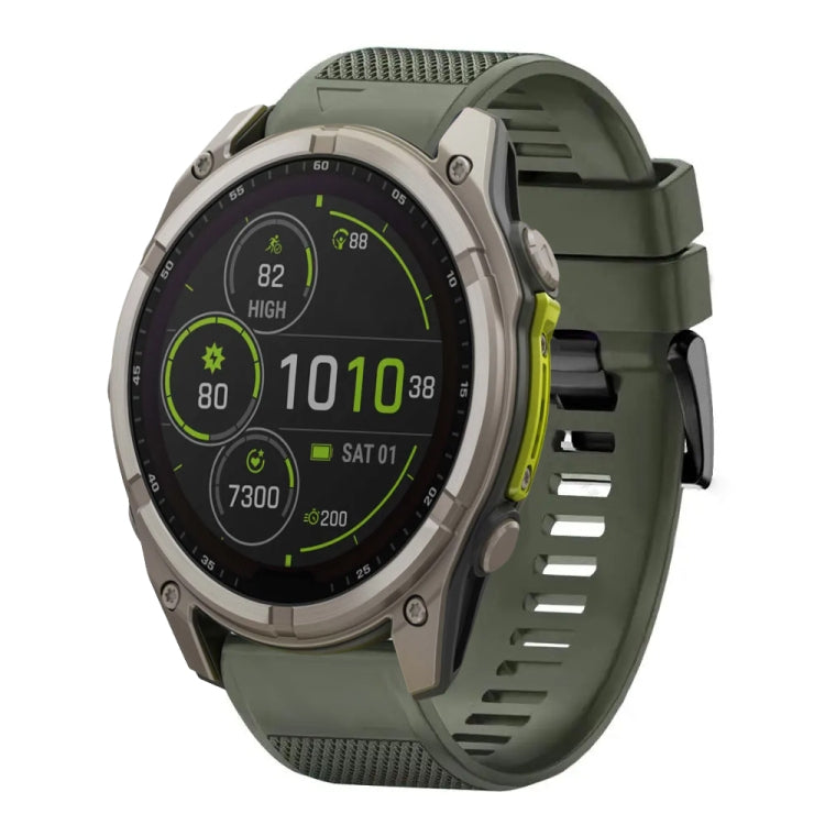 For Garmin Fenix 8 MIP 51mm Quick Release 26mm Silicone Watch Band