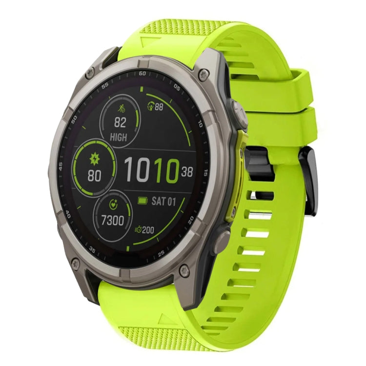 For Garmin Fenix 8 MIP 51mm Quick Release 26mm Silicone Watch Band