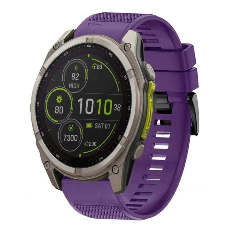 For Garmin Fenix 8 MIP 51mm Quick Release 26mm Silicone Watch Band