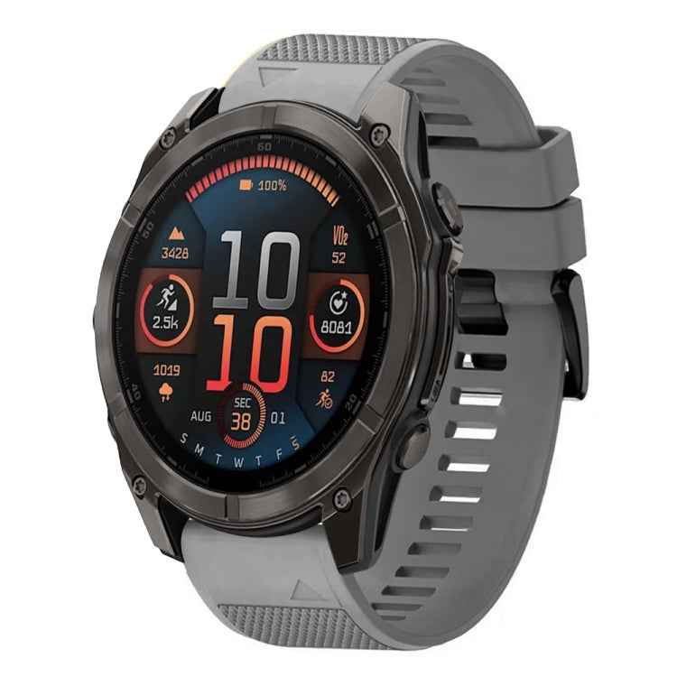 For Garmin Fenix 8 AMOLED 47mm Quick Release 22mm Silicone Watch Band